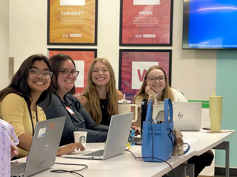Averie and coworkers at instructional design conference